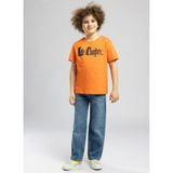 Lee Cooper Londonlogo Erkek Çocuk Basic%100 Pamuk Baskılı Bisiklet Yaka T-Shirt, 12 Yaş, 262 LCB 242001, TURUNCU, Erkek Çocuk