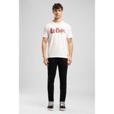 Lee Cooper Londonlogo Erkek Regular Fit %100 Pamuk Baskılı Bisiklet Yaka T-Shirt Beyaz