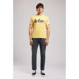 Lee Cooper Londonlogo Erkek Regular Fit %100 Pamuk Baskılı Bisiklet Yaka T-Shirt Sarı - 02-Sarı