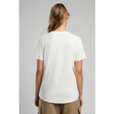 Lee Cooper Londonlogo Kadın %100 Pamuk O Yaka T-Shirt Ekru