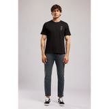 Lee Cooper MARIANO Erkek Regular Fit %100 Pamuk Baskılı Bisiklet Yaka T-Shirt Siyah