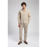 Lee Cooper Marsello Erkek Uzun Kol Dokuma Gömlek - Beyaz - 2XL