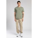 Lee Cooper Mattias Erkek %100 Pamuk O Yaka T-Shirt Haki - 2XL - 10-Yeşil