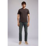 Lee Cooper MATTIAS Erkek Regular Fit %100 Pamuk Baskılı Bisiklet Yaka T-Shirt Kahverengi