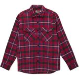 Lee Cooper Merlın Erkek Dokuma Uzun Kol Gömlek Kırmızı-Lacivert Ekoseli - 2XL
