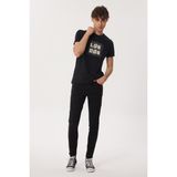 Lee Cooper Michael Erkek %100 Pamuk O Yaka T-Shirt Siyah - 05-Siyah