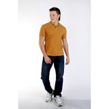 Lee Cooper Miles Erkek %100 Pamuk Pike Polo Yaka T-Shirt Koyu Hardal - 2XL - 03-Kahverengi