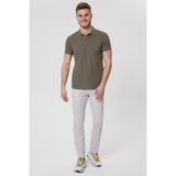 Lee Cooper Miless Erkek %100 Pamuk Polo Yaka T-Shirt Koyu Haki