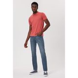 Lee Cooper Miless Erkek %100 Pamuk Polo Yaka T-Shirt Koyu Mercan - 651-Turuncu