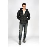 Lee Cooper Monce Erkek Kapüşonlu Şişme Mont Siyah