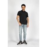 Lee Cooper Multi Erkek %100 Pamuk Baskılı Pike Polo Yaka T-Shirt Siyah - 05-Siyah