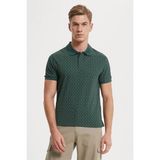 Lee Cooper Nature Erkek %100 Pamuk Baskılı Polo Yaka T-Shirt Koyu Yeşil - 10-Yeşil