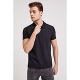 Lee Cooper Nature Erkek %100 Pamuk Baskılı Polo Yaka T-Shirt Siyah - 05-Siyah