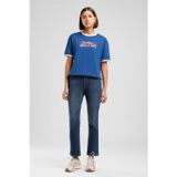 Lee Cooper New Kadın Rahat Kesim Baskılı Bisiklet Yaka T-Shirt Mavi