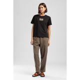 Lee Cooper New Zebrars Kadın Basic Baskılı Bisiklet Yaka T-Shirt Siyah