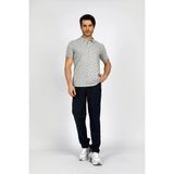 Lee Cooper Newandy Erkek %100 Pamuk Polo Yaka T-Shirt Gri Melanj - 095-Gri