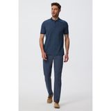 Lee Cooper Newbernard Erkek %100 Pamuk Polo Yaka T-Shirt İndigo - 004-Mavi