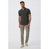 Lee Cooper Newbernard Erkek %100 Pamuk Polo Yaka T-Shirt Olive - 10-Yeşil