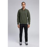 Lee Cooper Newblend Erkek Polo Yaka Sweatshirt Haki