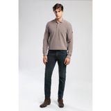 Lee Cooper Newblend Erkek Polo Yaka Sweatshirt Koyu Bej