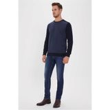 Lee Cooper Newdiagonal Erkek Bisiklet Yaka Sweatshirt İndigo