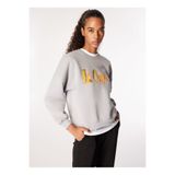 Lee Cooper O Yaka Baskılı Gri Kadın Sweatshırt 251 LCF 241005 TILA GRİ