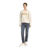 Lee Cooper O Yaka Baskılı Sweatshirt, M, 251 LCF 241005, TAŞ, kadın