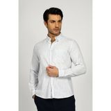 Lee Cooper Onesa Erkek %100 Pamuk Uzun Kol Dokuma Gömlek Beyaz