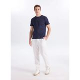 Lee Cooper OSWALD Erkek Regular Fit %100 Pamuk Baskılı Bisiklet Yaka T-Shirt Mavi - 004-Mavi