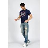 Lee Cooper Oxford Orta-Yüksek Bel Rahat Konik Kesim Daralan Paça %100 Pamuk Mavi Erkek Jean Pantolon - 36 - 32 - Açık Mavi