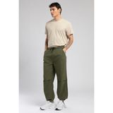 Lee Cooper Parachute Normal Bel Rahat Kesim Geniş Paça %100 Pamuk Haki Erkek Pantolon - Yeşil