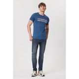 Lee Cooper Pers Erkek %100 Pamuk O Yaka T-Shirt İndigo - 004-Mavi