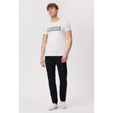 Lee Cooper Pers Erkek %100 Pamuk O Yaka T-Shirt Off White - Beyaz - 2XL