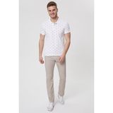 Lee Cooper Pine Erkek %100 Pamuk Polo Yaka T-Shirt Beyaz - 2XL