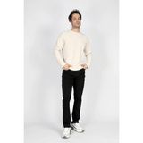 Lee Cooper Porl Erkek O Yaka Uzun Kol T-Shirt Taş - Beyaz
