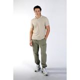 Lee Cooper Poxla Erkek Pike Polo Yaka T-Shirt Bej - 2XL - Beyaz