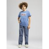 Lee Cooper Racing Erkek Çocuk Baskılı Bisiklet Yaka T-Shirt Mavi, 8 Yaş, 262 LCB 242008, MAVİ, Erkek Çocuk