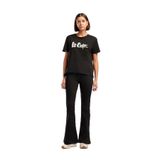 Lee Cooper Rahat Baskılı T-Shirt, S, 5003361945, Siyah, Kadın