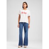 Lee Cooper Rahat Baskılı T-Shirt, XS, 5003361961, Beyaz, Kadın