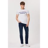 Lee Cooper Raquel Erkek %100 Pamuk O Yaka T-Shirt Beyaz - 2XL