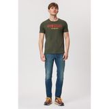 Lee Cooper Real Erkek %100 Pamuk O Yaka T-Shirt Haki - 10-Yeşil