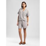 Lee Cooper Recıa%100 Pamuk Kısa Kol Bluz, M, 262 LCF 242006, BEYAZ, Kadın