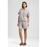 Lee Cooper Recıa%100 Pamuk Kısa Kol Bluz, S, 262 LCF 242006, BEYAZ, Kadın