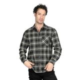 Lee Cooper Regular Fit Haki Gömlek, S, 251 LCM 241009, HAKİ-SİYAH EKOSE, Erkek