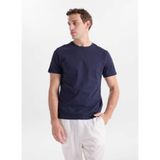 Lee Cooper Regular Fit Logo Baskılı T-Shirt, M, 5003355106, Lacivert, Erkek