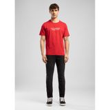 Lee Cooper Regular Fit T-Shirt, M, 5003355144, Kırmızı, Erkek
