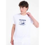 Lee Cooper Regular Fit T-Shirt, S, 5003355201, Beyaz, Erkek