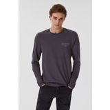 Lee Cooper Renzo Erkek %100 Pamuk O Yaka Uzun Kol T-Shirt Antrasit