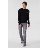 Lee Cooper Renzo Erkek %100 Pamuk O Yaka Uzun Kol T-Shirt Siyah - 05-Siyah