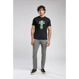Lee Cooper Ric Erkek %100 Pamuk O Yaka T-Shirt Siyah - 2XL - 05-Siyah